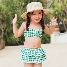 Бикини для девочек, комплект, милый детский купальный костюм для малышей 1-10 лет, новинка года