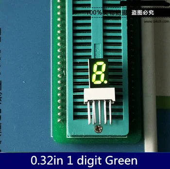 

20PCS/LOT 0.32" inch 1 Bit 7 Segment GREEN LED Display Digital Tube Plastic Metal Common cathode ANODE(Nixie tube)