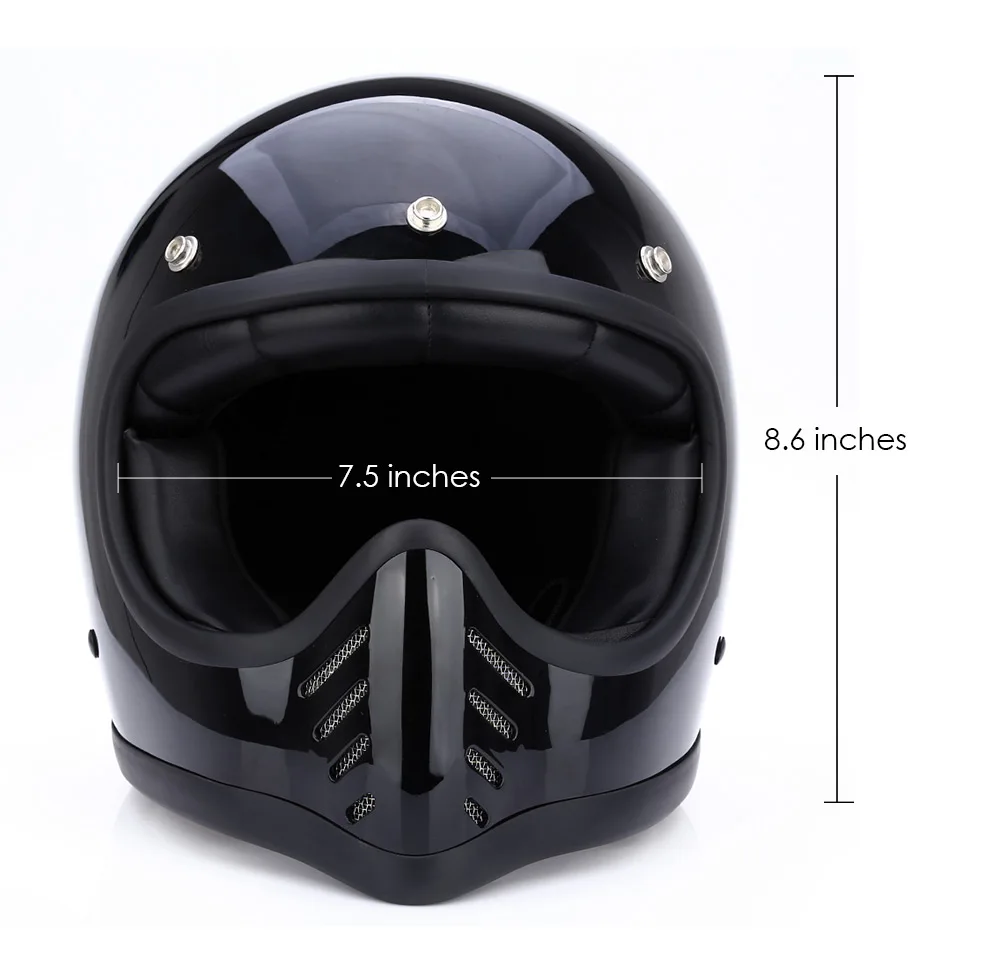 Высокое качество мотоциклетный анфас шлемы унисекс съемный защитный Ретро мотоциклетный Мото шлем ABS оболочка L