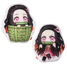 Японский аниме косплей Demon Slayer: Kimetsu no Yaiba Kamado Nezuko плюшевая кукла-подушка мягкая подушечка диванная подушка игрушка подарок