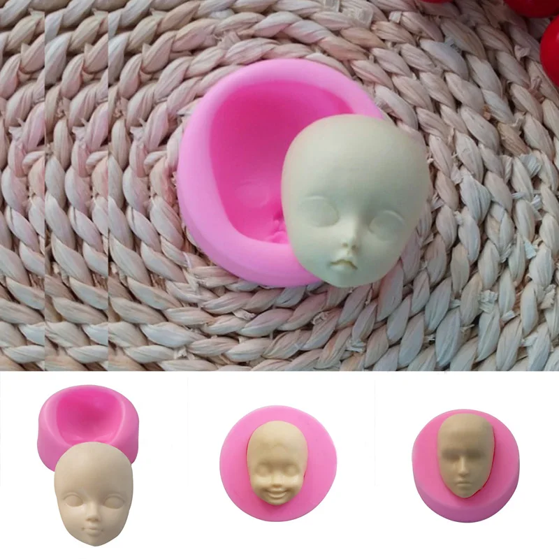 

Human Face Fondant Cake Decorating Tool DIY Boy Faces Chocolate Candy Jelly Baking Cooking Tools 3D Baby Face Silicone Mold