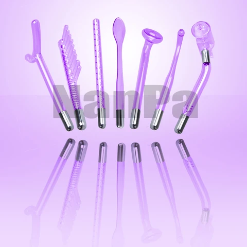 Peças de Alta Varinha para Facial Cuidados com a Pele Conjunto Frequência Eletrodo Spa Violeta Laranja Luz Ray Máquina 1 7
