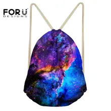 FORUDESIGNS/маленький мешочек со шнурком, сумка для бега, рюкзак для женщин и мужчин, для фитнеса и тренировок, йоги, уличная спортивная сумка с принтом звездного неба