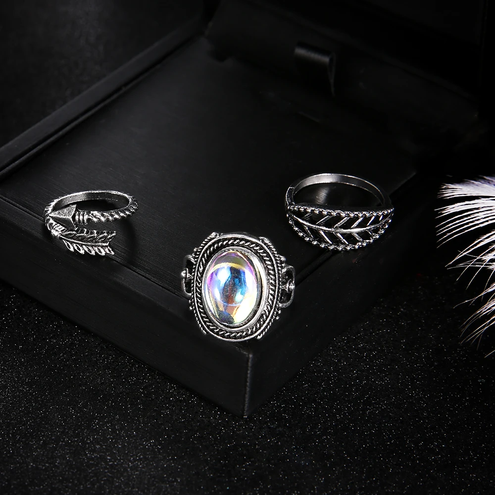 3-unids-set-declaraci-n-Big-Crystal-Opal-geometr-a-redonda-flecha-pluma-Irregular-flor-anillo (4)
