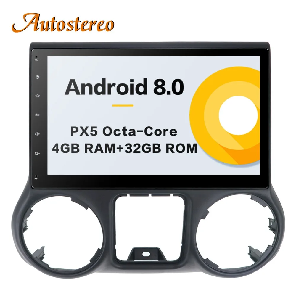 Excellent Android 8 Car DVD Player GPS navigation For Jeep grand wrangler 2011+ headunit multimedia player radio tape recorder head unit 5