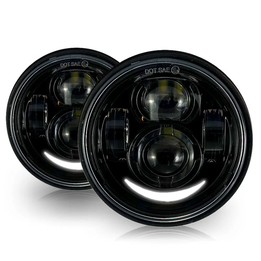 

4.65 IN LED PROJECTOR HEADLIGHT FOR HARLEY DAVIDSON DYNA FAT BOB FXDF 2008-2016 BLACK (2 PACK)