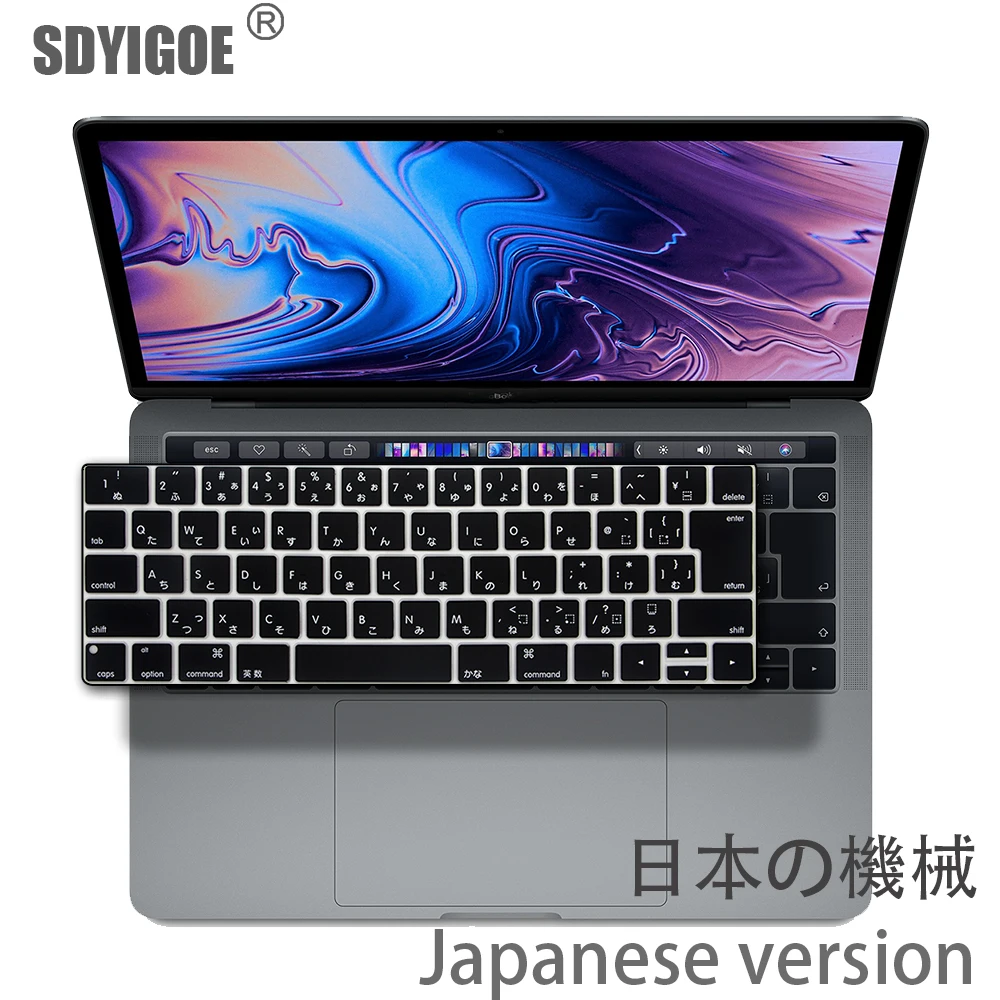 Японская Клавиатура для ноутбука версии Обложка для macbook air pro 13" 1" силиконовый чехол A1466 A1502 A1278 A1398 A1286 защитная пленка