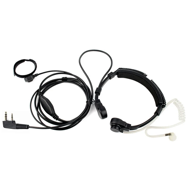 2pcs Details about Heavy Duty Throat Vibration Mic for Radio Walkie ...
