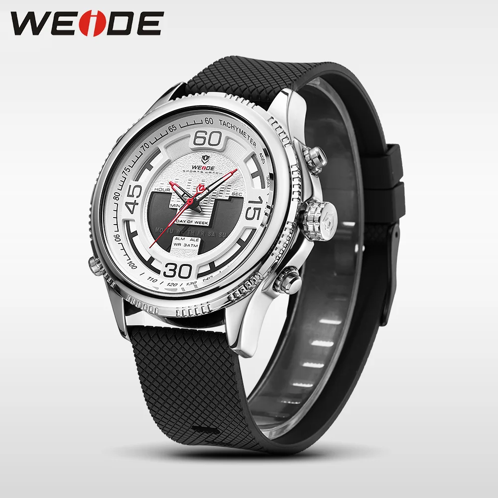 WEIDE luxury genuine sport men watch Silicone quartz watches water resistant analog watch digital white clock business watches WEIDE luxury genuine sport men watch Silicone quartz watches water resistant analog watch digital white clock business watches