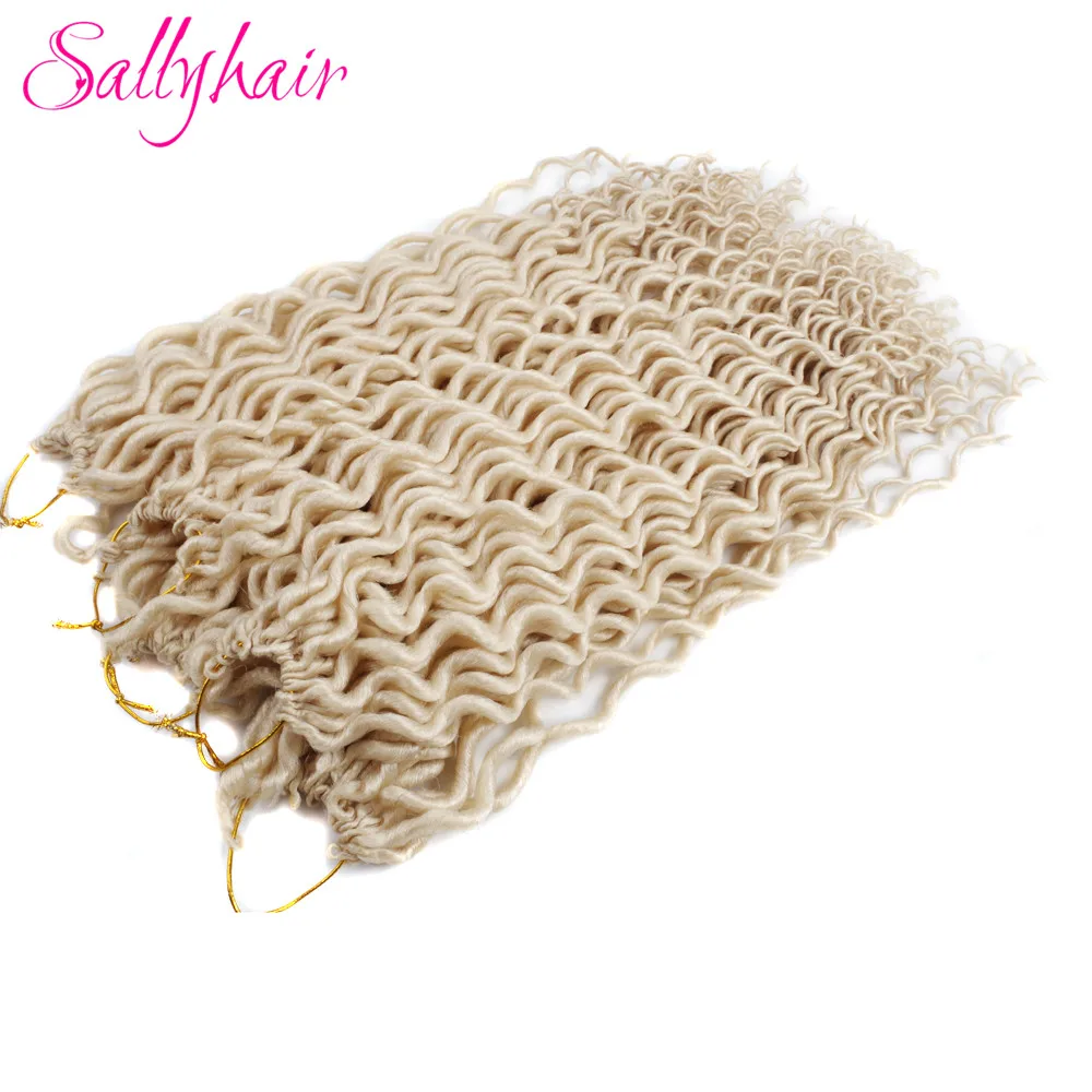 Sallyhair 24 18 дюймов американского африканского Faux locs CURLY, на крючках, косички, чёрный; коричневый синтетические косички, волосы для наращивания на самых лучших брендов