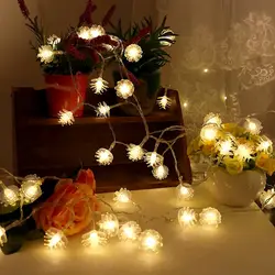Светодиодный шишка Фея огни строки 2 м/5 м/10 м/20 м Батарея управляемый Рождество гирлянда света для отдыха Свадебная вечеринка декоративные