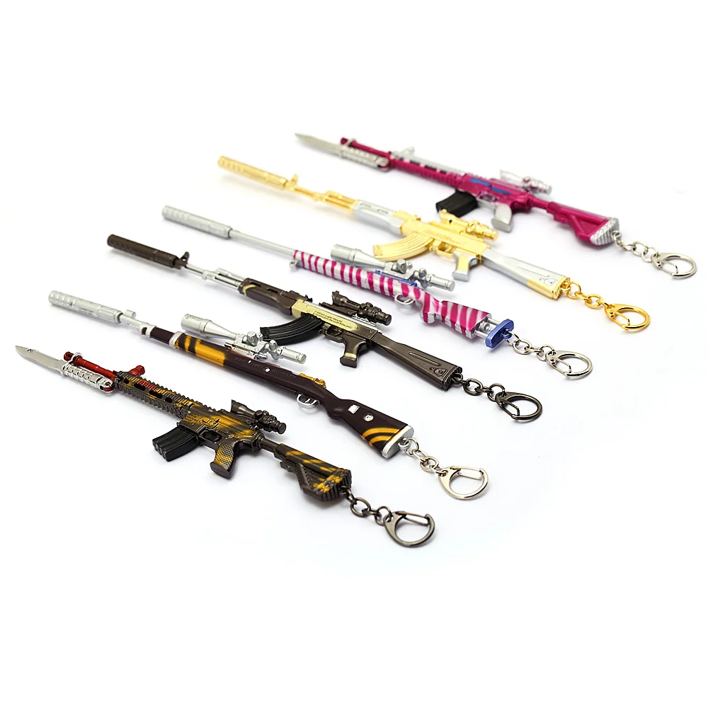 

J Store New 2019 Playerunknown's Battlegrounds Keychain Gun Model Game PUBG Alloy Weapon Decoration Men Jewelry Wholesale J1312