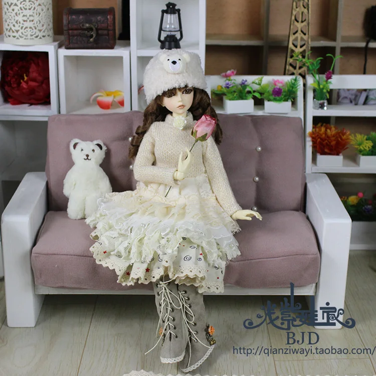 1/4 1/3 шкала BJD платье+ шляпа+ шарф для BJD/SD одежды куклы аксессуары, не включены куклы, обувь, парик и другие аксессуары 18D1599