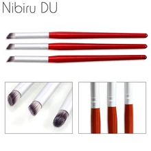 2 pçs/set Caneta Manicure Ferramentas Da Arte Do Prego Escova UV Gel Pintura Desenho DIY Acessório gradiente caneta Pigmento pintura de Unhas