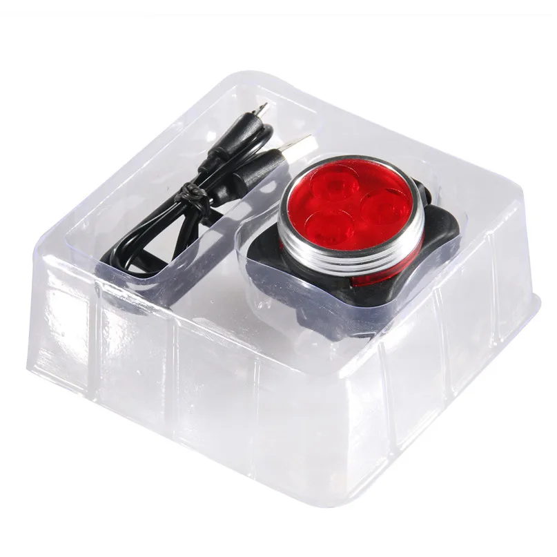 USB Rechargeable Rear Back Bicycle Light Rain Water Proof LED Bycicle Light Safety Cycling Bike Tail Lamp Taillight #2A30 (1)