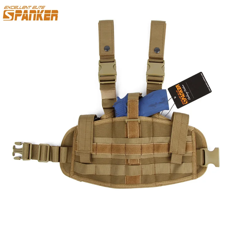 

EXCELLENT ELITE SPANKER Outdoor Hunting Combat Legs Hanging Gun Holster Tactical Nylon Gun Holster Universal Pistol Equipment