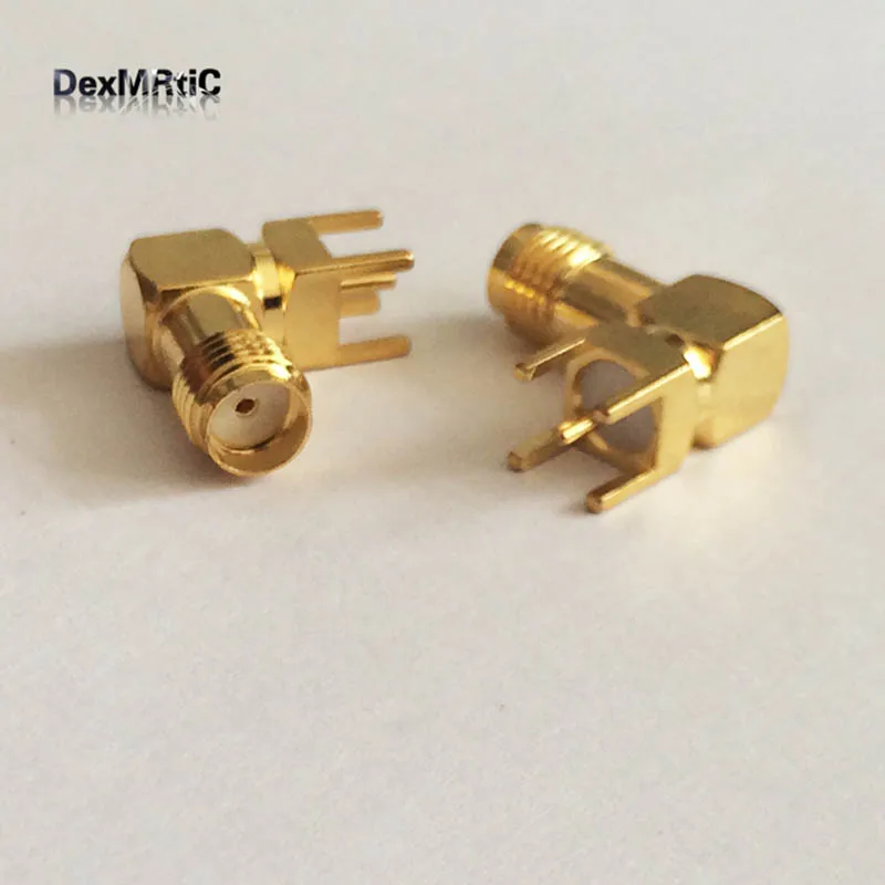 1 шт. SMA гнездо гайка RF Coax разъем PCB прямоугольный позолоченный новый