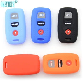 

OkeyTech New Soft silicone rubber car key case cover for MAZDA speed 3 3-5 door good quality silica gel 3 buttons key case shell