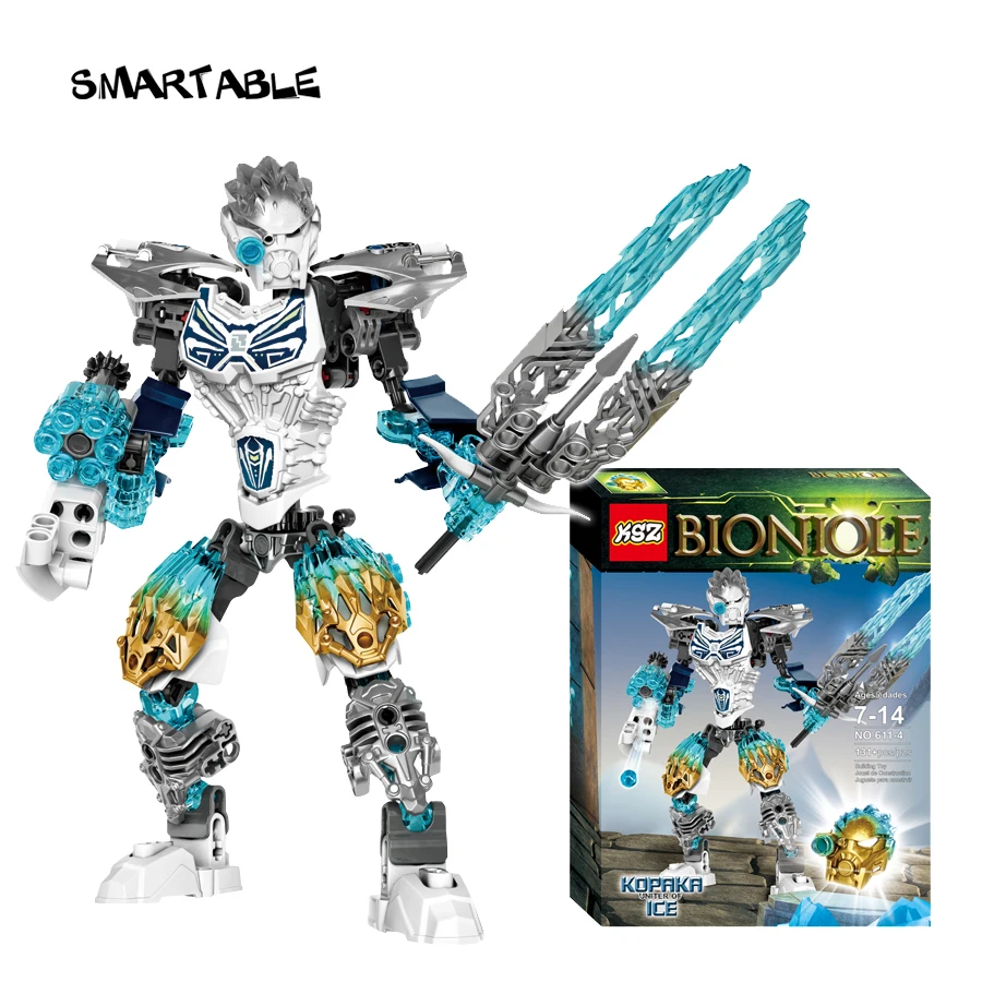 Smartable BIONICLE 131 шт. Kopaka ледяные фигурки 611-4 строительные блоки игрушки набор для детей совместимы со всеми брендами 71311 BIONICLE подарок