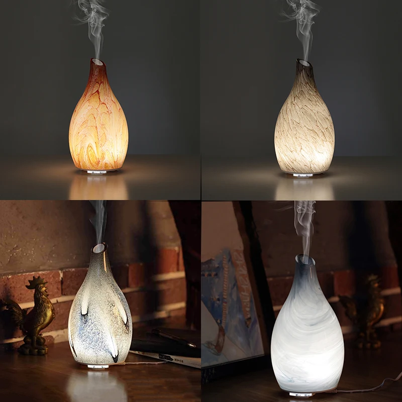  Aroma Art Marble Glass Ultrasonic Diffuser Air Humidifier Purifying Bedroom Office Household Aromat - 32849026315
