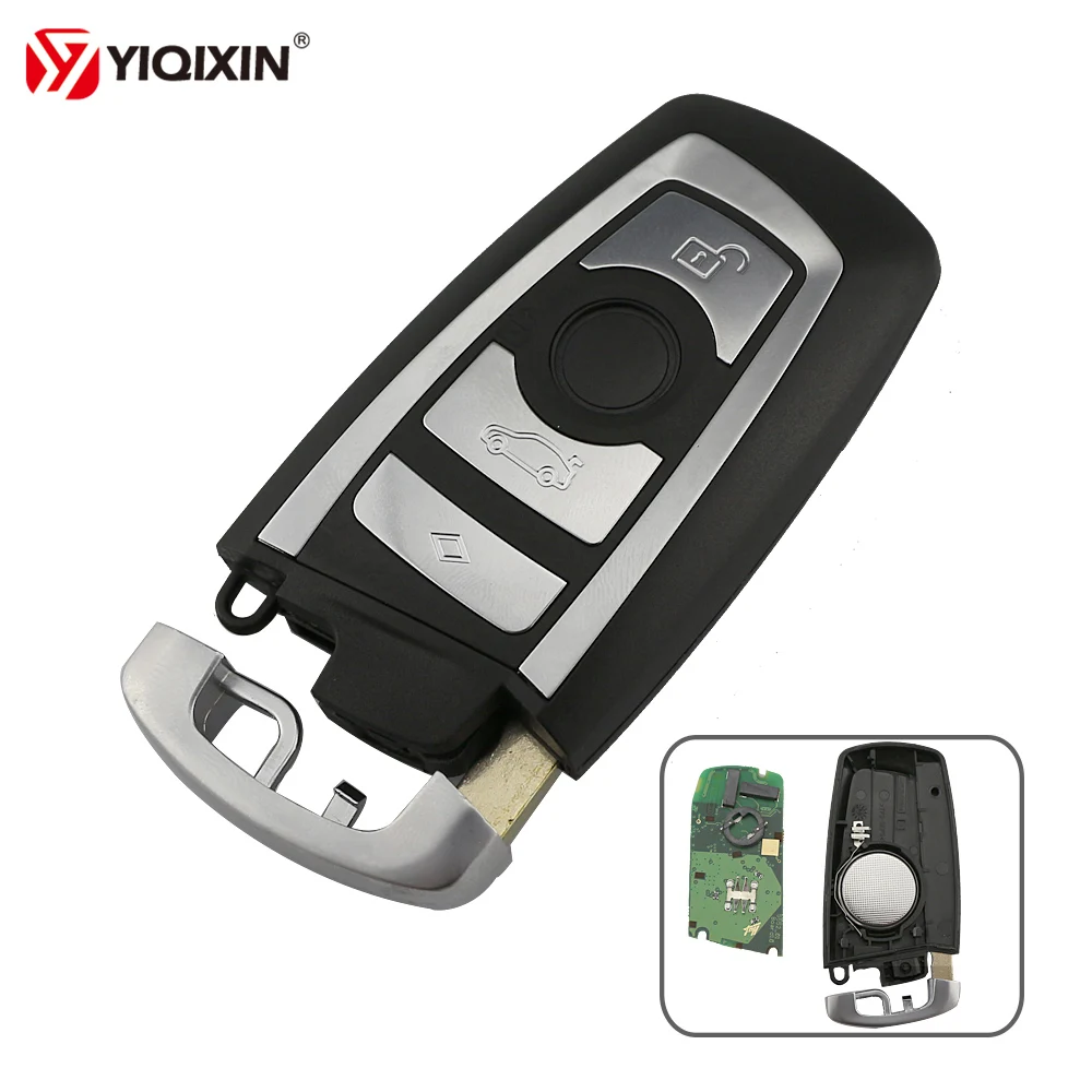 YIQIXIN 4 Buttons Remote Smart Car Key 315/433/868Mhz CAS4+ System For BMW 1 3 5 7 Series Vehichle Alarm Keyless 2009-2016