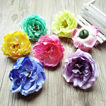 

DIY Artificial Silk Flowers Hydrangea Peony Flower Heads Home Wedding Hotel Flower Wall Background Artificial Flowers Decoration