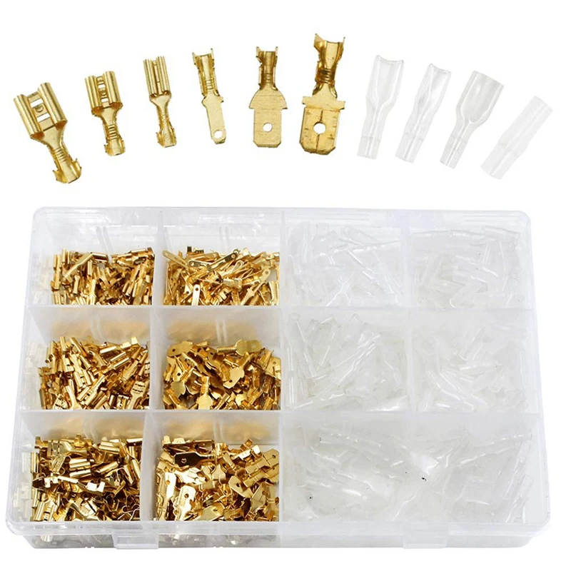 

Promotion! 360 Set Male And Female Hood Wiring Electrical Terminal Block With Insulated Sleeve Combination 3 Type 2.8Mm 4.8Mm