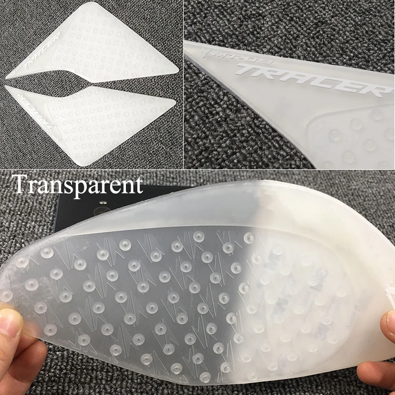 MTImport  For Yamaha FJ-09 MT-09 TRACER 2015 2016 FJ 09 Transparent Anti slip Fuel Tank Pads Side Gas Knee Grip Traction Pad New (2)