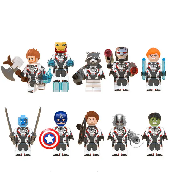 

Avengers 4 Endgame Infinity War Hawkeye Thor Raccoon War Machine Black Widow Nebula Ant Man Minifigured Blocks Toys WM6054