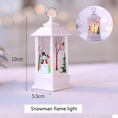 Рождественские украшения для дома, 1 шт., светодиодный Рождественский светильник с имитацией пламени, украшения на елку, подарок на год, вечерние принадлежности - Цвет: small 1