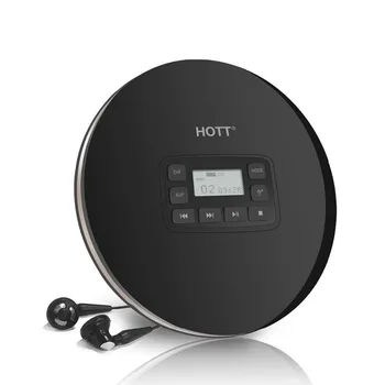 

HOTT CD Player with LCD Display Shockproof Function Personal Compact Disc CD Walkman With Headphone Jack Anti-Skip Protection