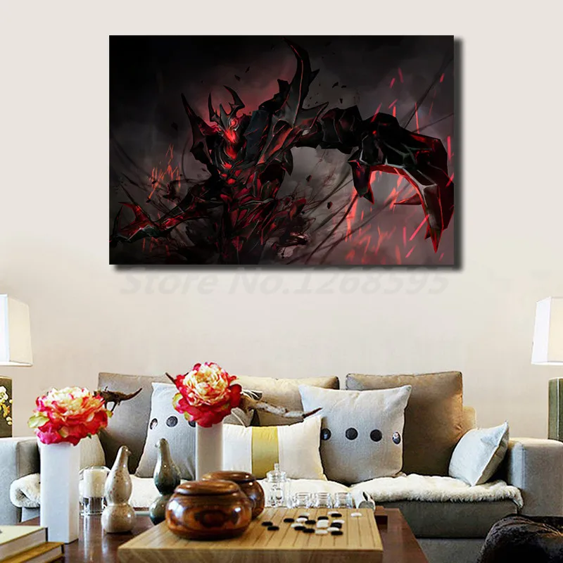 Dota 2 Shadow Fiend обои HD Wall Art Холст постер и печать холст Картина декоративная картина