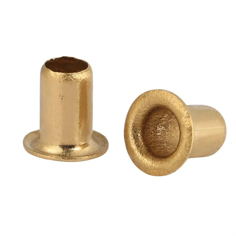 

100Pcs M0.9 M1.3 M1.5 M2 M2.3 M2.5 M3 GB876 Tubular Rivets Double-sided Circuit Board PCB Nails Copper Hollow Rivet Nuts