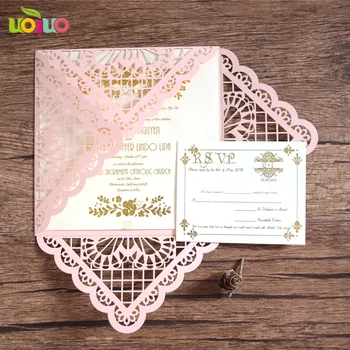 

20pc 2017 hot new products specialty paper laser cut wedding invitation card