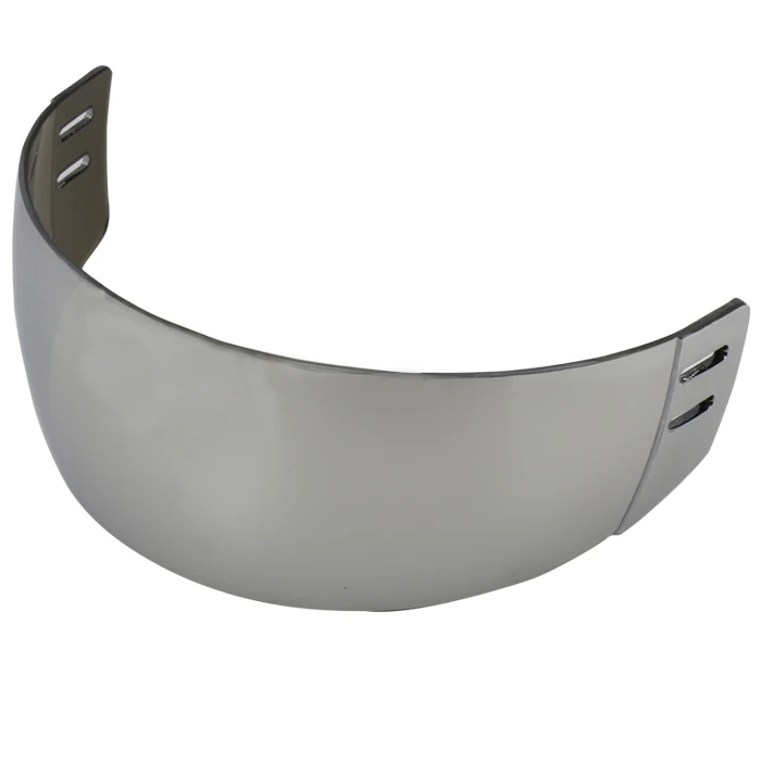

high quality PC Silver reflective visor for ice hockey with Anti-scratch for both sides