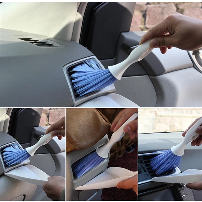 

Multifunction Car Air Conditioning Outlet Vent Cleaning Brush Window Keyboard Dash borad Dust Brush With Scoop Panel