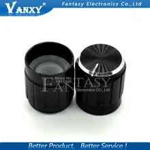 10 шт. 15*17 мм потенциометр из алюминиевого сплава 15*17 ручка поворотная ручка регулировки громкости черный