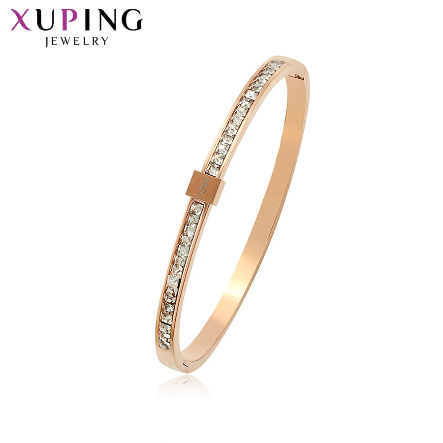

11.11 Deals Xuping Personalized Fashion Bangles for Women Stainless Steel Jewelry Specially Design Party Gifts S176.1-52432