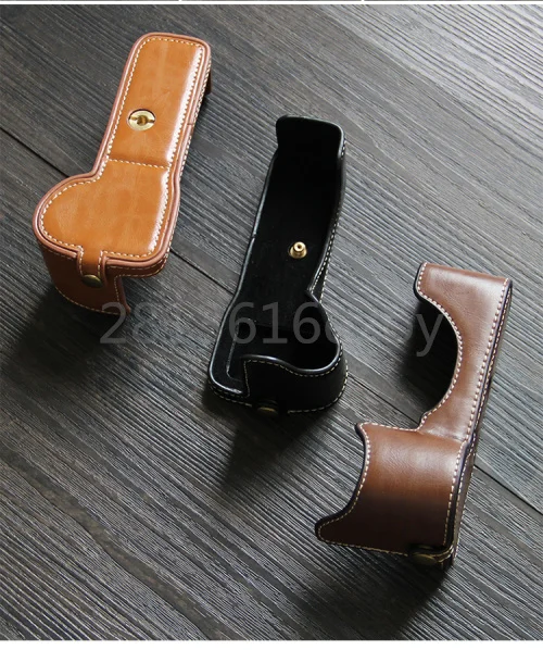 

Pu Leather Case Bottom Opening Version Protective Half Body Cover Base For Sony Alpha A7 III 3 / A7R III 3 Digital Camera