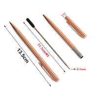 2/20/PCS Rose Gold Ball-point Pen Stainless Steel Rod Rotating Metal Ballpoint Pens Stationery For Office & School Supplies 2