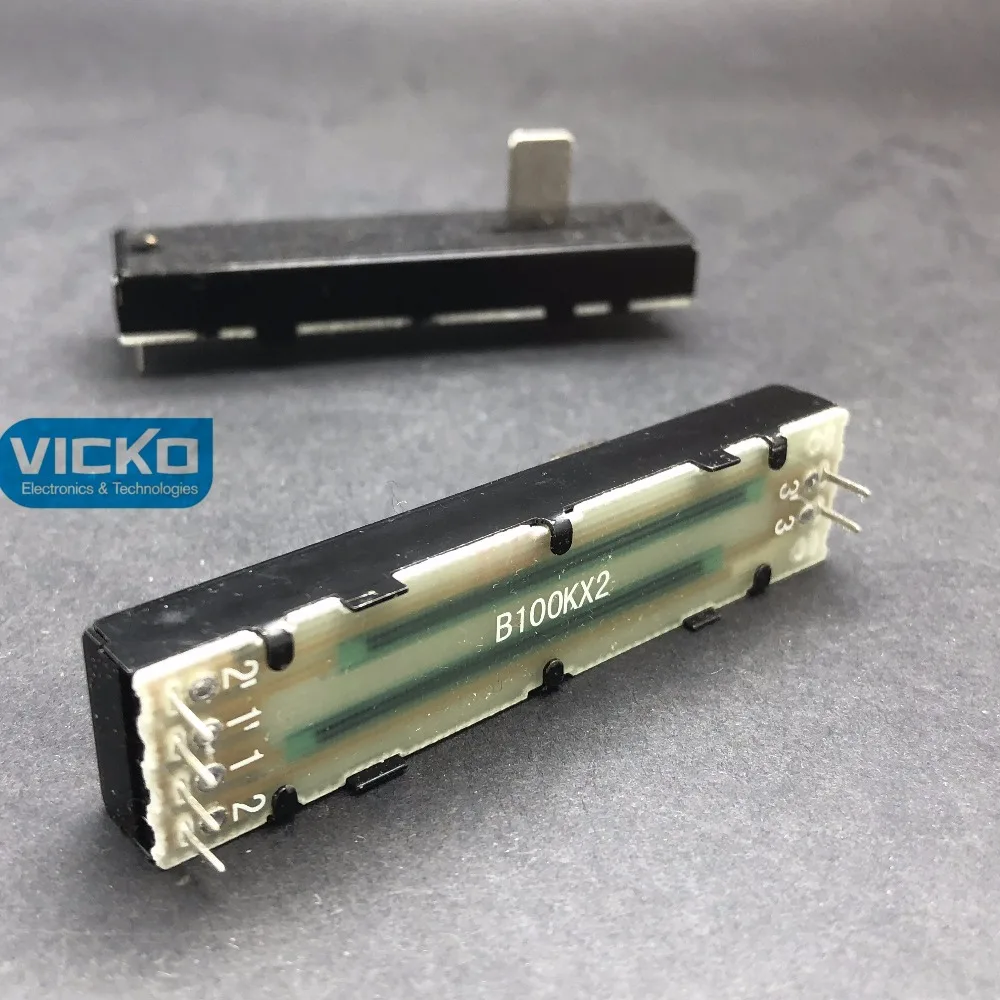 [VK] 7.2cm 72MM double sliding push potentiometer B100K B100K*2 A100K A100K*2 A100Kx2 behringer mixer handle 12MM switch