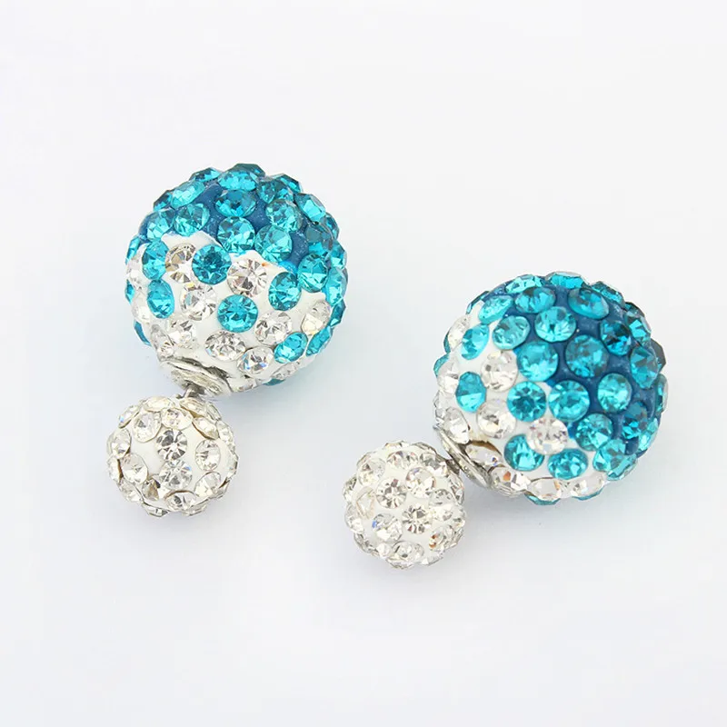 

LUSION Jewelry Extendy Brand Crystal Double Sides Earring For Woman New