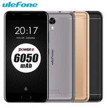 Оригинал Ulefone 2 Мощность Мобильный Телефон 5.5 дюймов RAM 4 ГБ ROM 64 ГБ MTK6750T Окта основные Android 7.0 Камера 16.0MP 6050 мАч смартфон