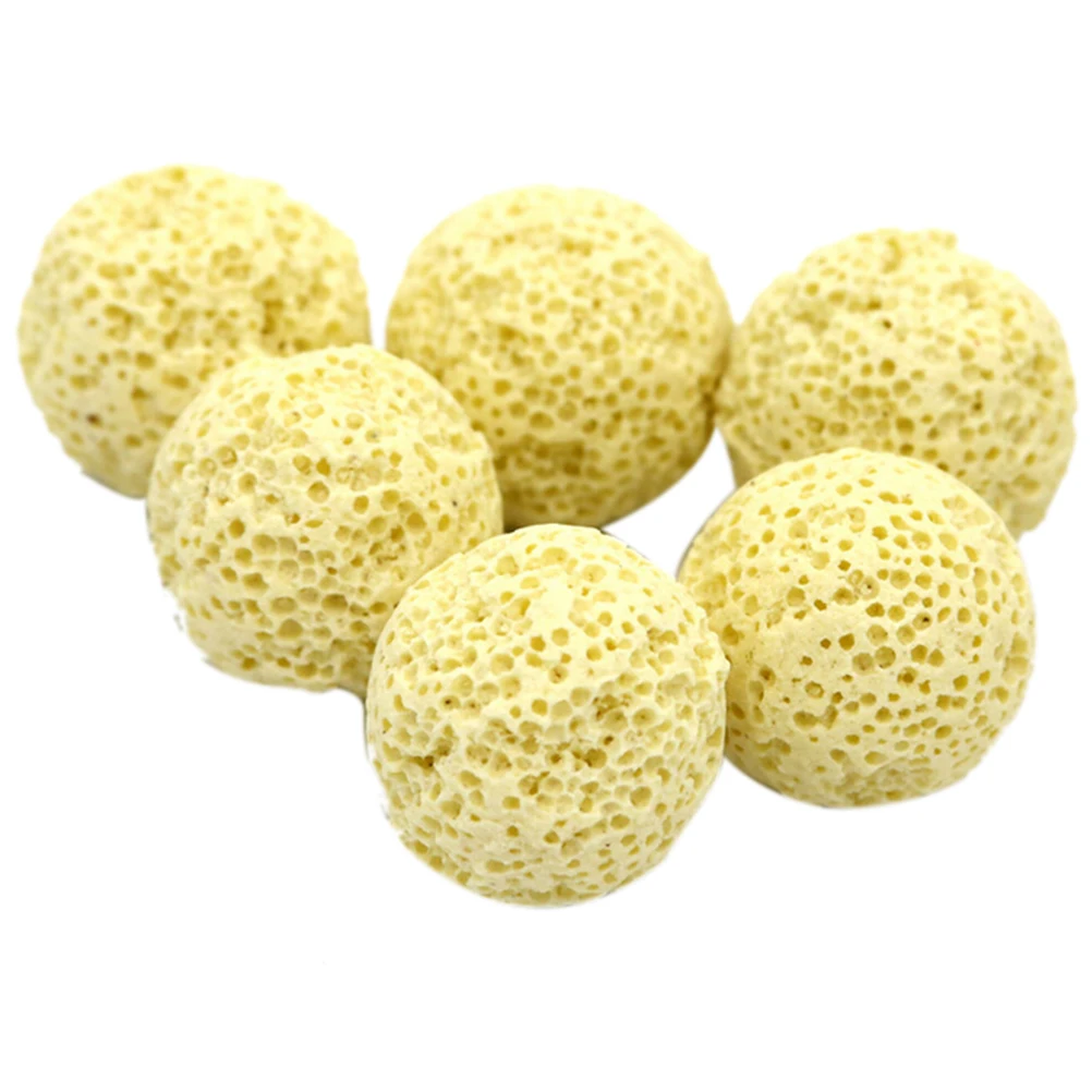 

10pcs Yellow Ceramic Ball Bio Porous Filter Media Net Bag Biological aquarium Filter Nitrifying Bacteria Material Cleaning Tools