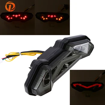 

POSSBAY LED Motorcycle Rear Brake Taillights Motocross Turn Signal Indicator Integrated Lights for Yamaha MT-09 FZ-09 2014-2016