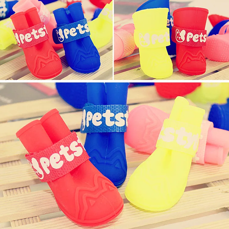 Buy PVC Waterproof Rainshoes Galoshes Dog Shoes Yorkie Teddy Chiwawa Dog Shoes