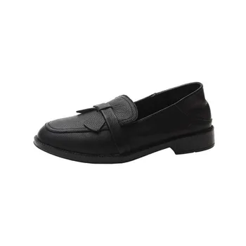 

The first layer of leather women's classic white shoes spring new leather comfortable fashion breathable lazy shoes