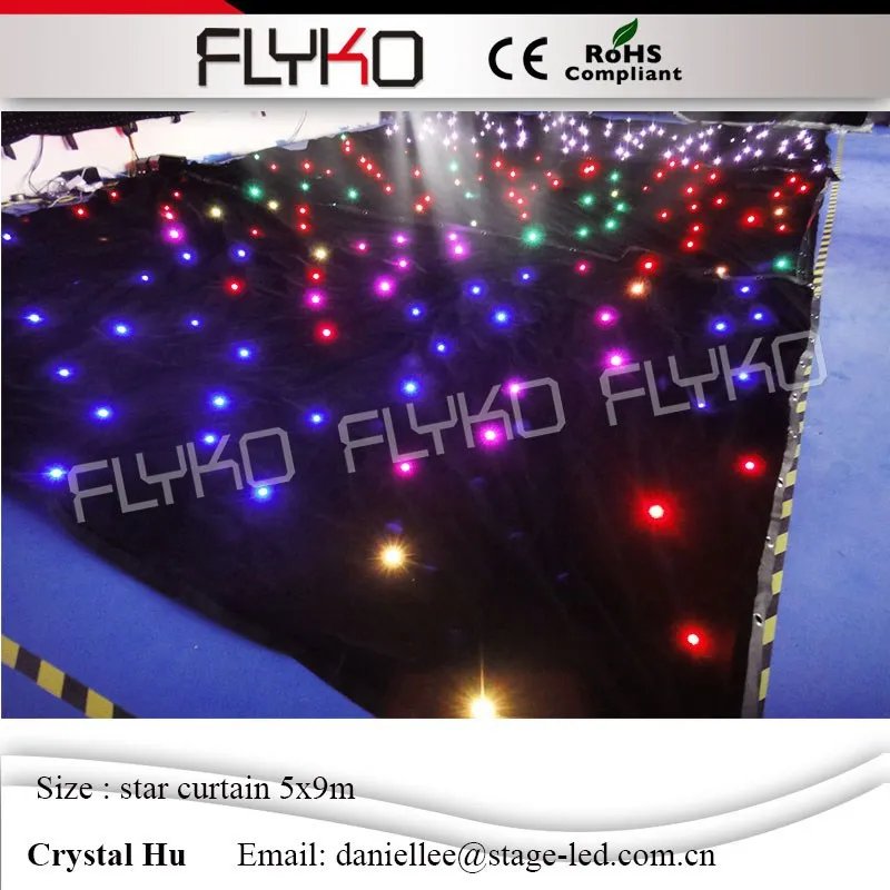 

Size and color can be customized led star curtain portable led star cloth programmable professionally designed