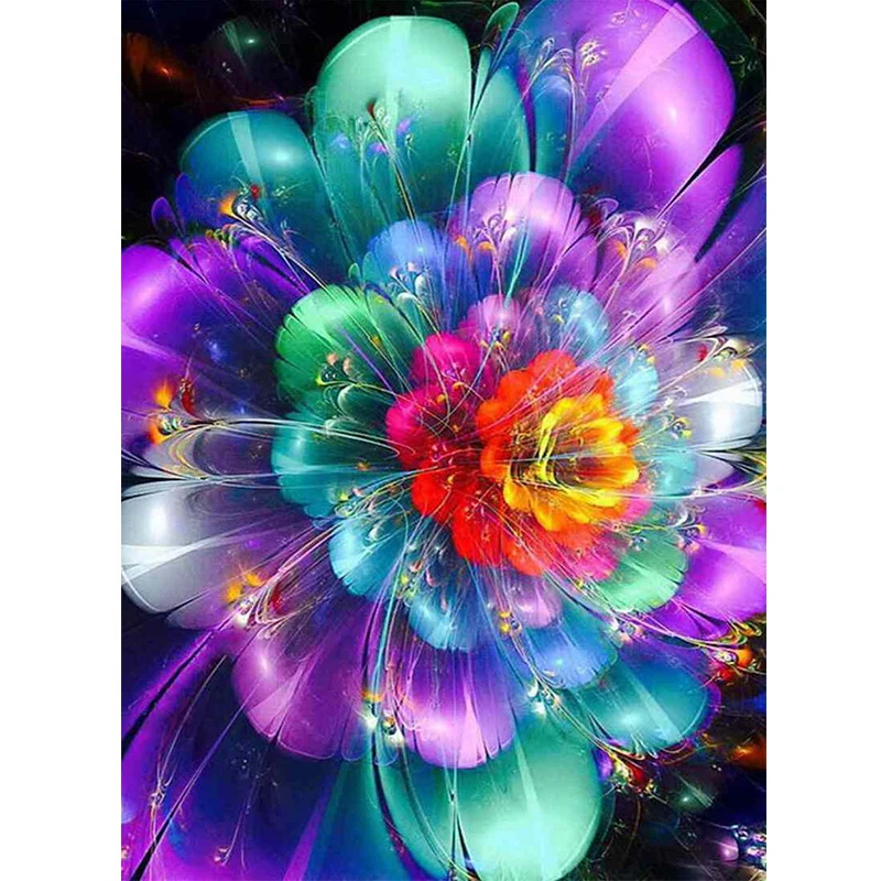 Abstract, flower, full, diamond embroidery, 5D, DIY, diamond painting