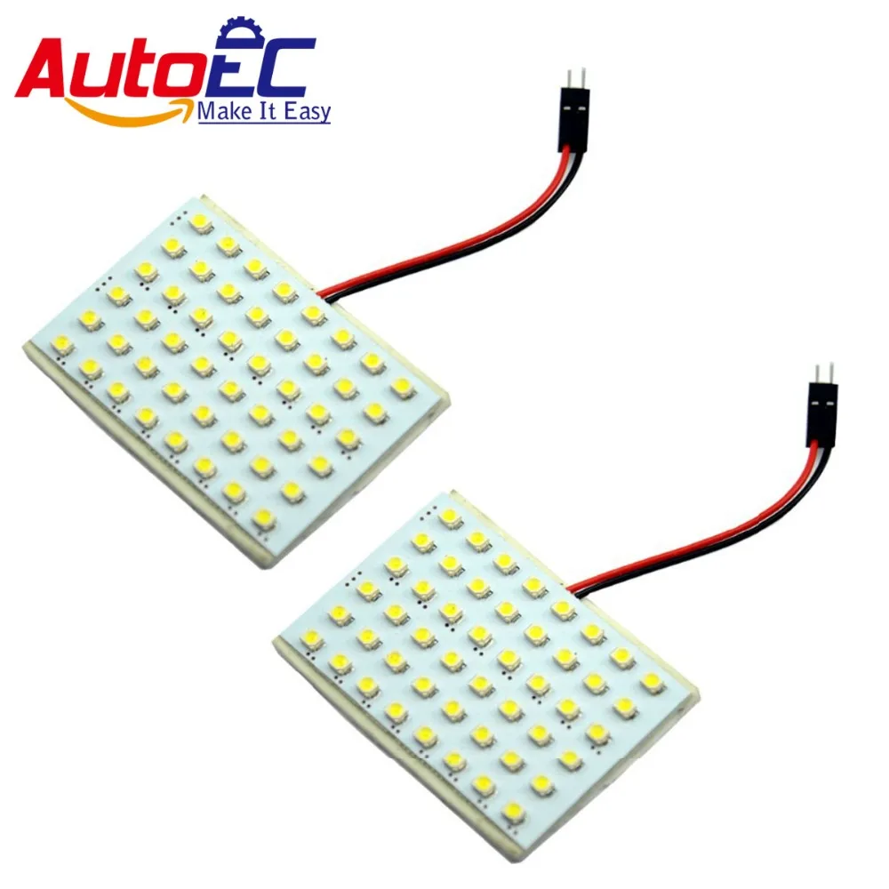 AutoEC 10X Led Panel Light 48 SMD 1210 3528 LED 3 adapter Festoon T10